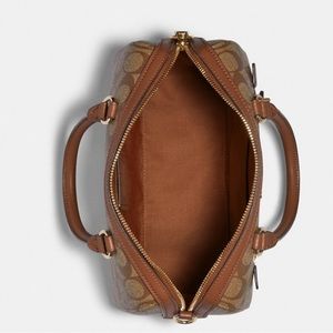 Coach Signature Rowan Satchel in Khaki